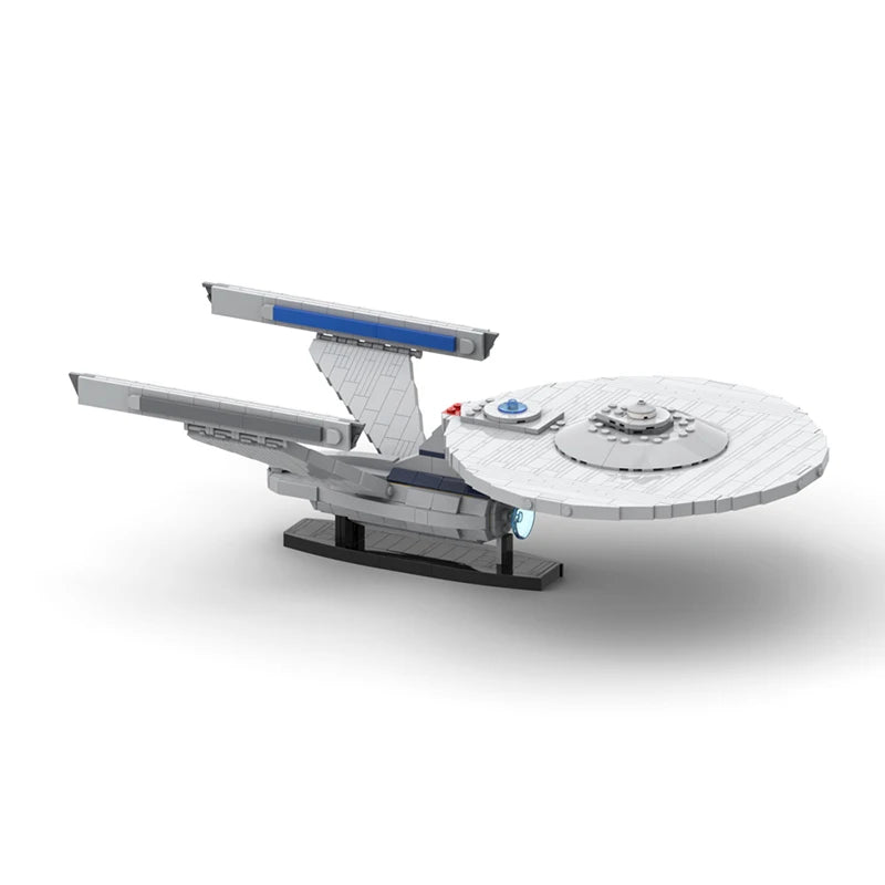 BuildMoc Space Battle Enterprise-A par dysnomia Heavy Cruiser blocs de construction modèle Treks vaisseau spatial jouet brique enfants jouets cadeau