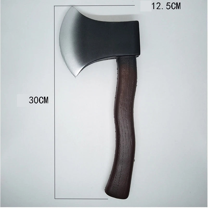 PU Axe Cosplay Halloween Realistic Weapon Foaming Size Toy Axe Children Simulization Performance Props