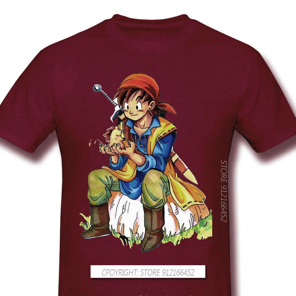 Dragon Quest drôle Anime Manga nouveauté à manches courtes homme T-Shirts mignon mode pour hommes