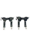 Black/White Bat Leg Garters