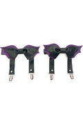 Black/Purple Bat Leg Garters
