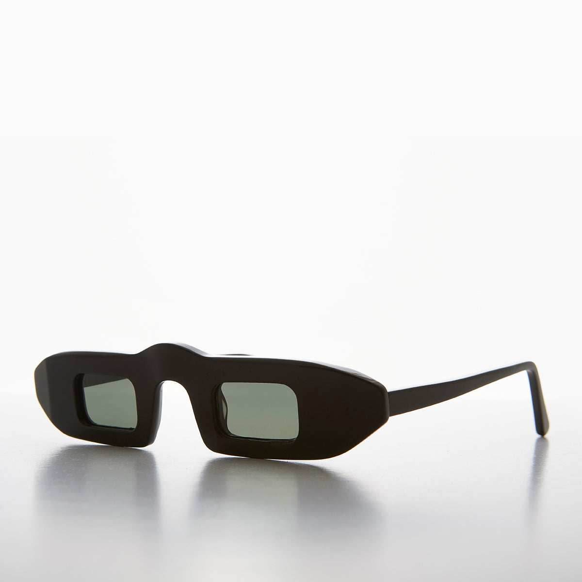 Black Polarized Steampunk Sunglass - Hitomi - Black/Brown Lens