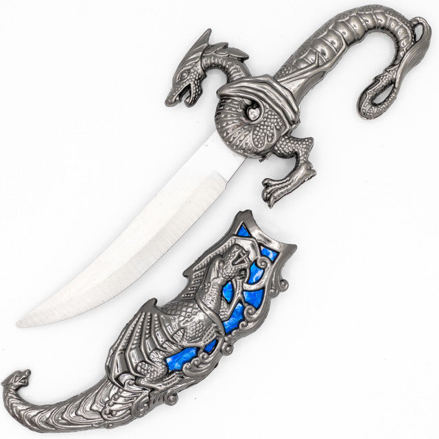 Obey Me Small Ornate Dragon Decorative Fantasy Dagger Knife-4