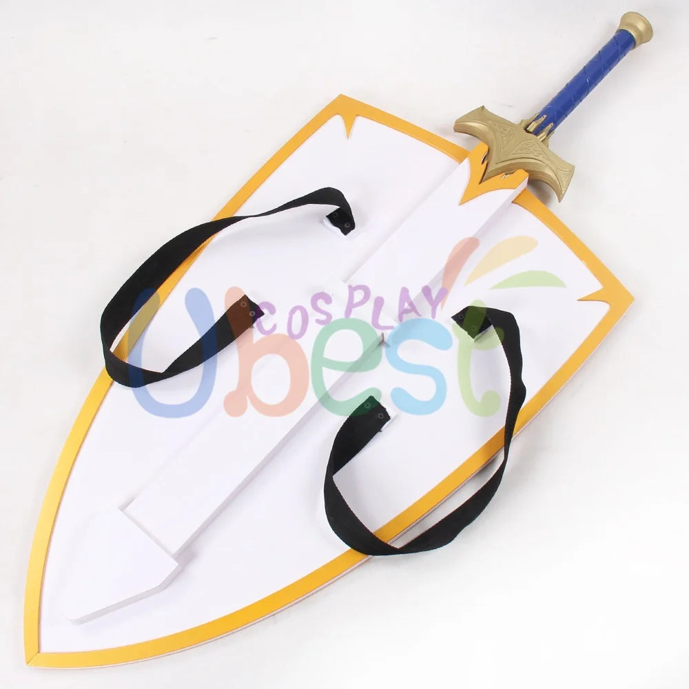 Bouclier et épée Jaune Arc Crocea Mors en PVC, accessoire de Cosplay Version 1