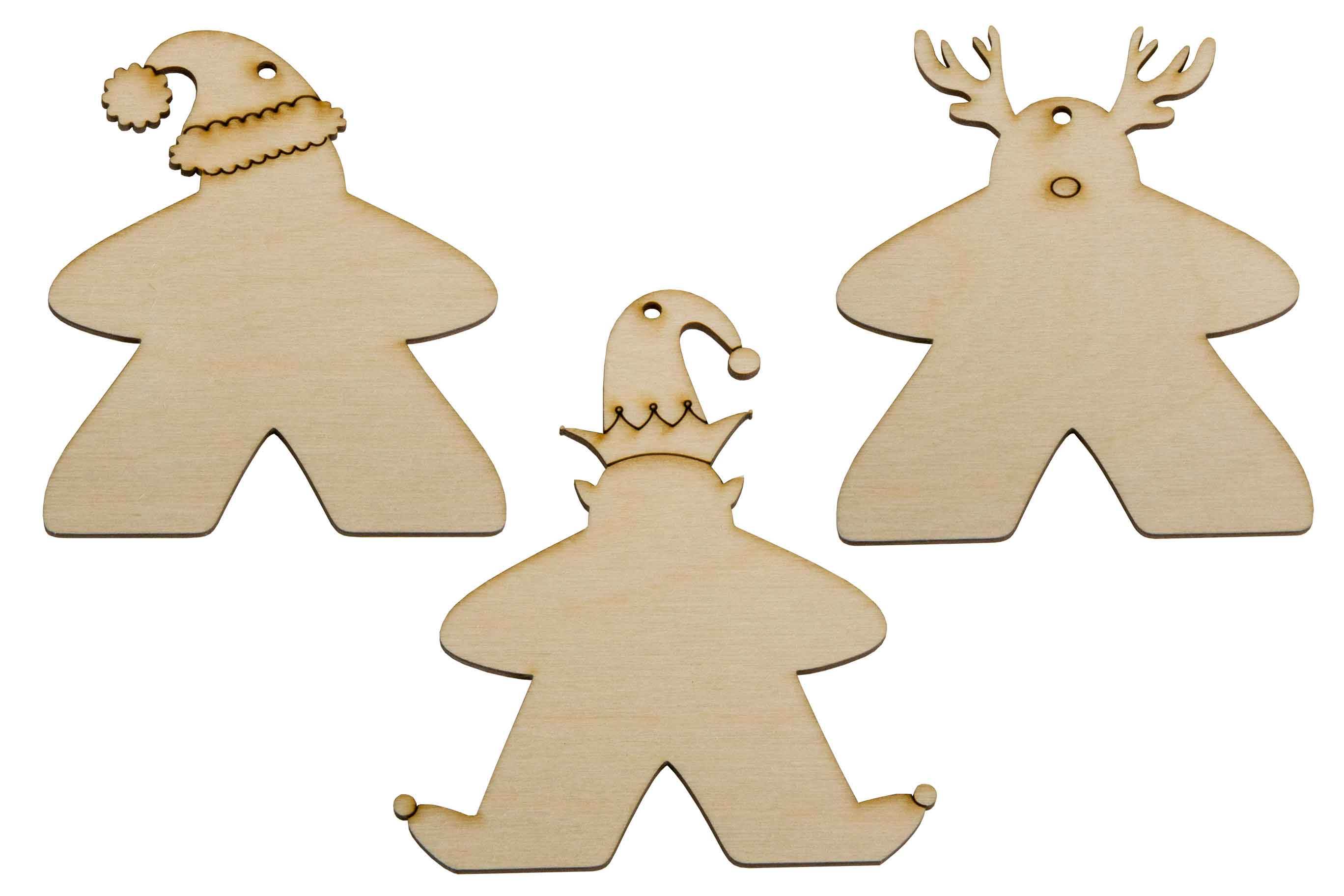 Holiday Ornaments - Meeple (3) - 