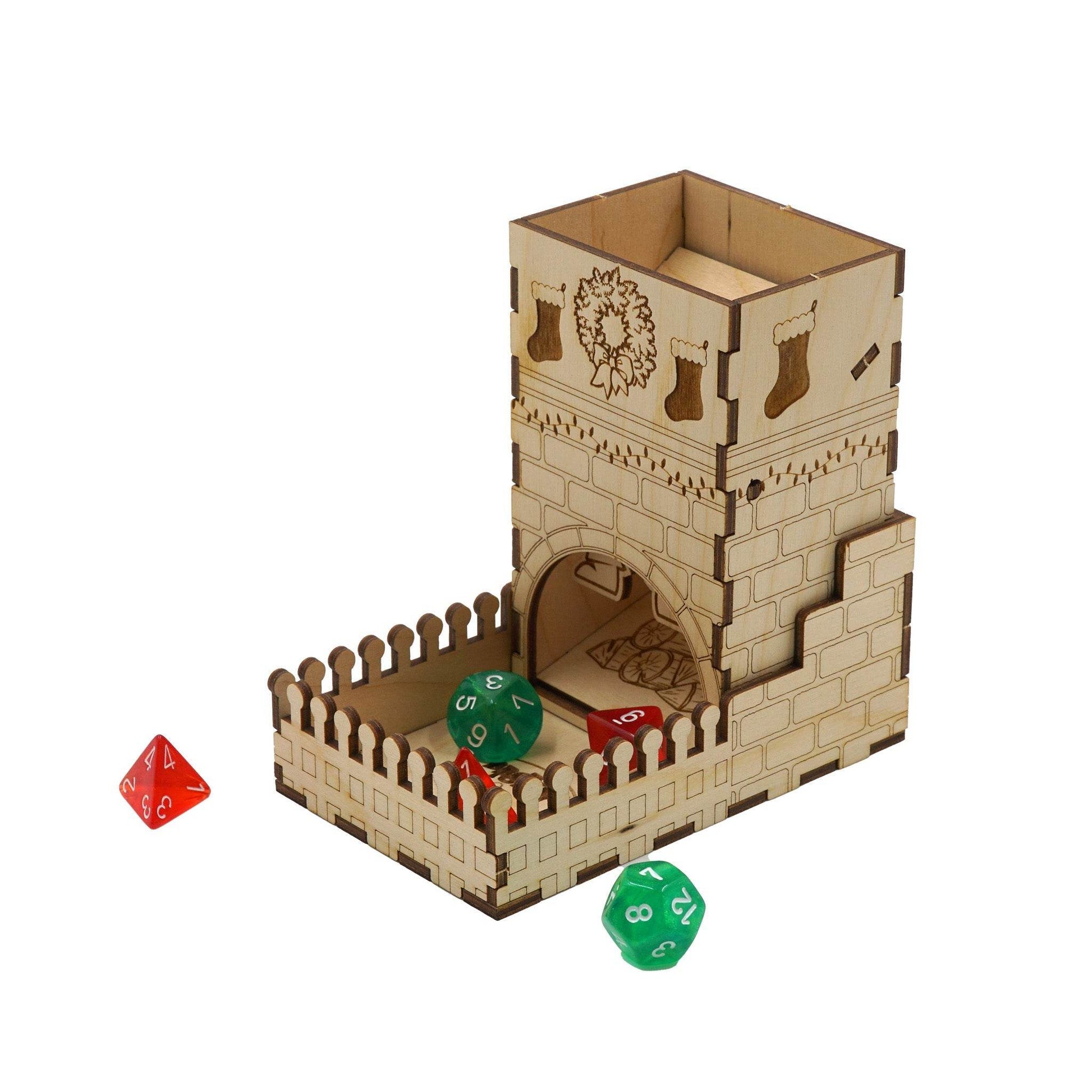 Holiday Dice Tower - Stuck Santa - 