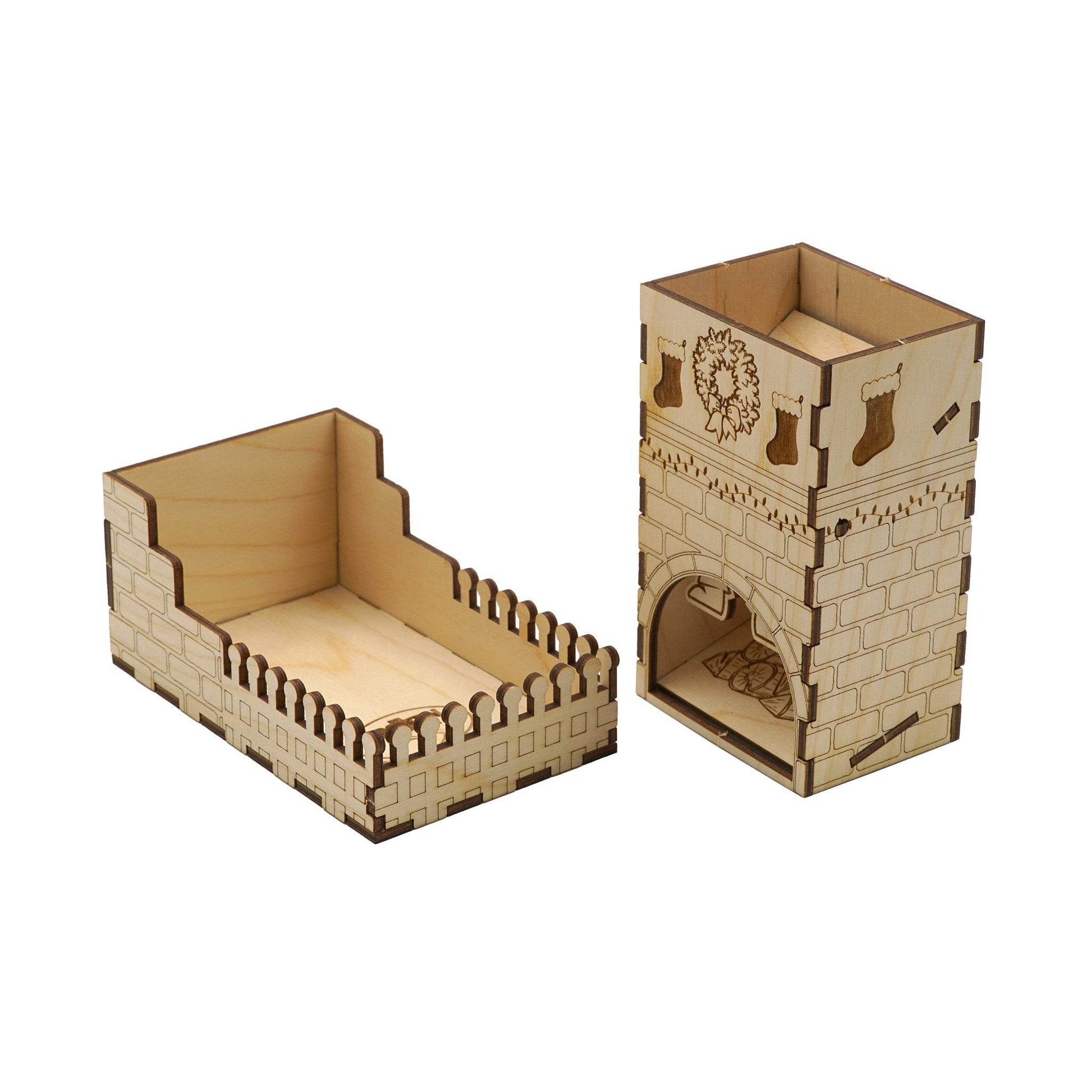 Holiday Dice Tower - Stuck Santa - 
