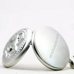 Antique Silver Fullmetal Alchemist Necklace Pendant Quartz Pocket Watch With Chain Gift
