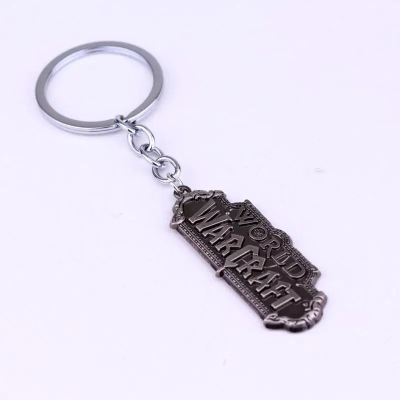 dongsheng Hot Sale BLZ Game World Of Warcraft Keychain Engraved WOW Logo Metal Keyring Fans Men Women Chaveiro Jewelry