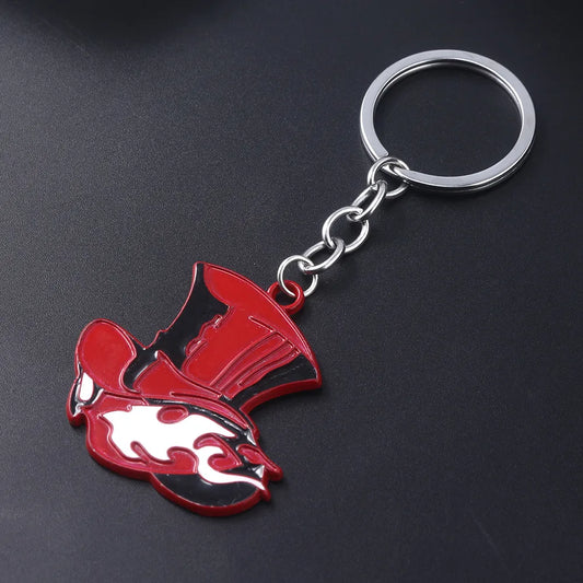 Jeu japonais Persona 5 P5 porte-clés prenez votre coeur Logo chapeau rouge porte-clés pour femmes hommes voiture porte-clés tour de cou Souvenir cadeau