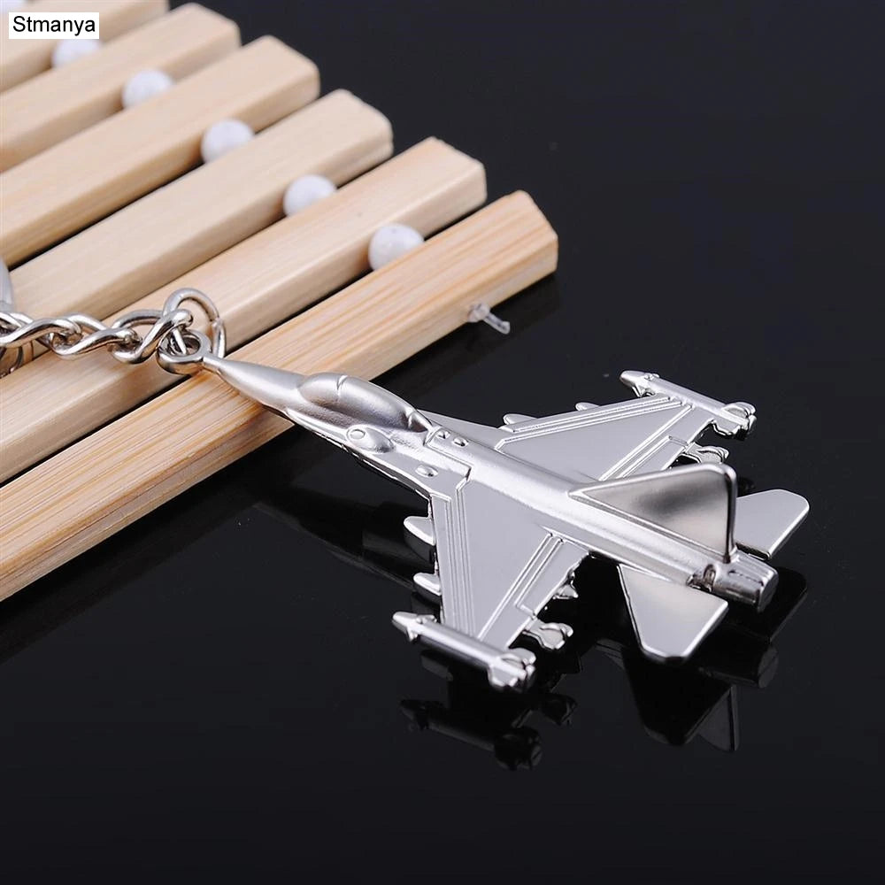 New fighter KeyChain Fashion Metal Aircraft key Chain Charm Party Gift Airplane Car Key Ring Classic key holder Pendant jewelry