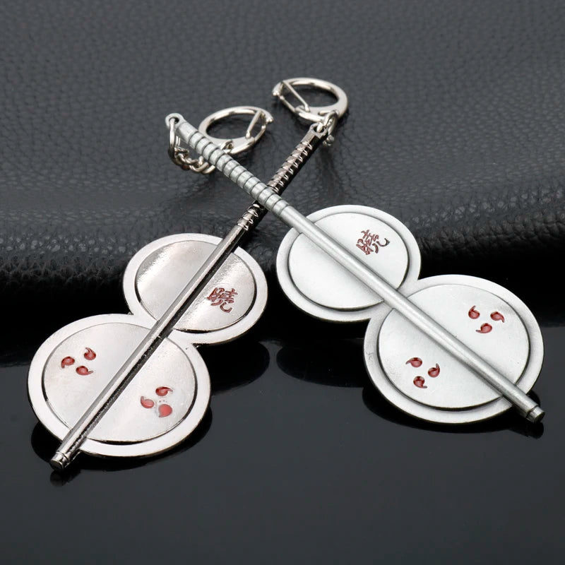 hot anime Uchiha Madara cucurbit shape keychain alloy keyring fashion car key holder chaveiro