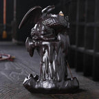 Dragon Waterfall Backflow Incense Burner Holder With LED Light Zen Crystal Ball - 