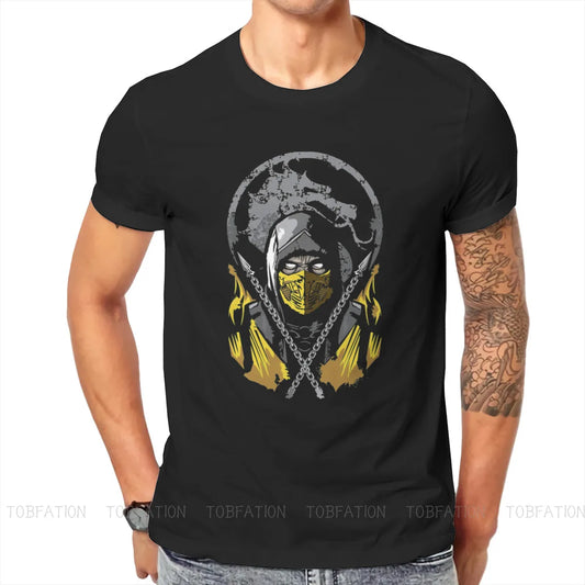 Mortal Kombat jeu vidéo SCORPION t-shirt classique Grunge haute qualité t-shirt grand col rond hommes vêtements