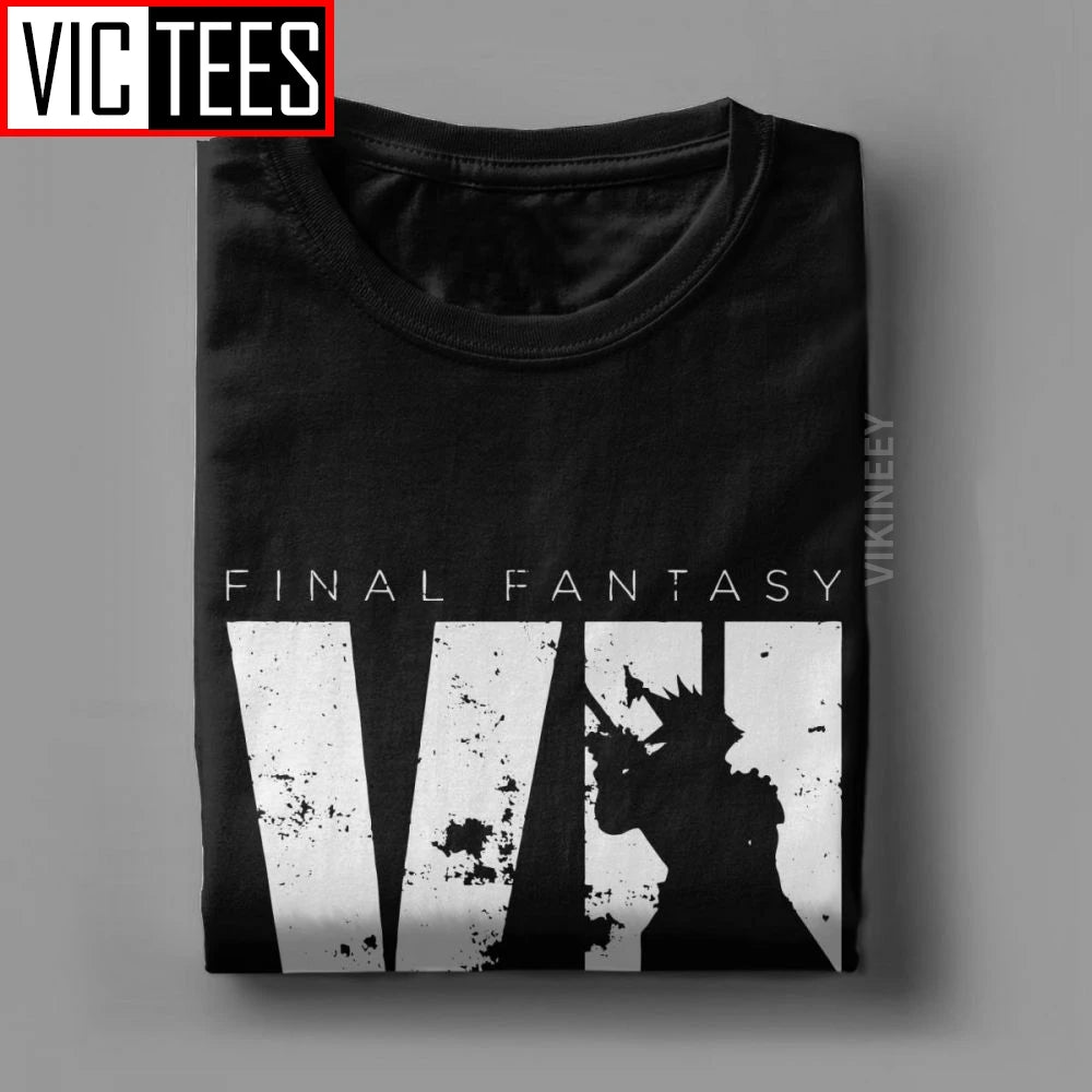 Men Tshirt Final Fantasy Squall 100 Percent Cotton FF7 Video Game Strife Shinra Chocobo T Shirt Camisas Hombre