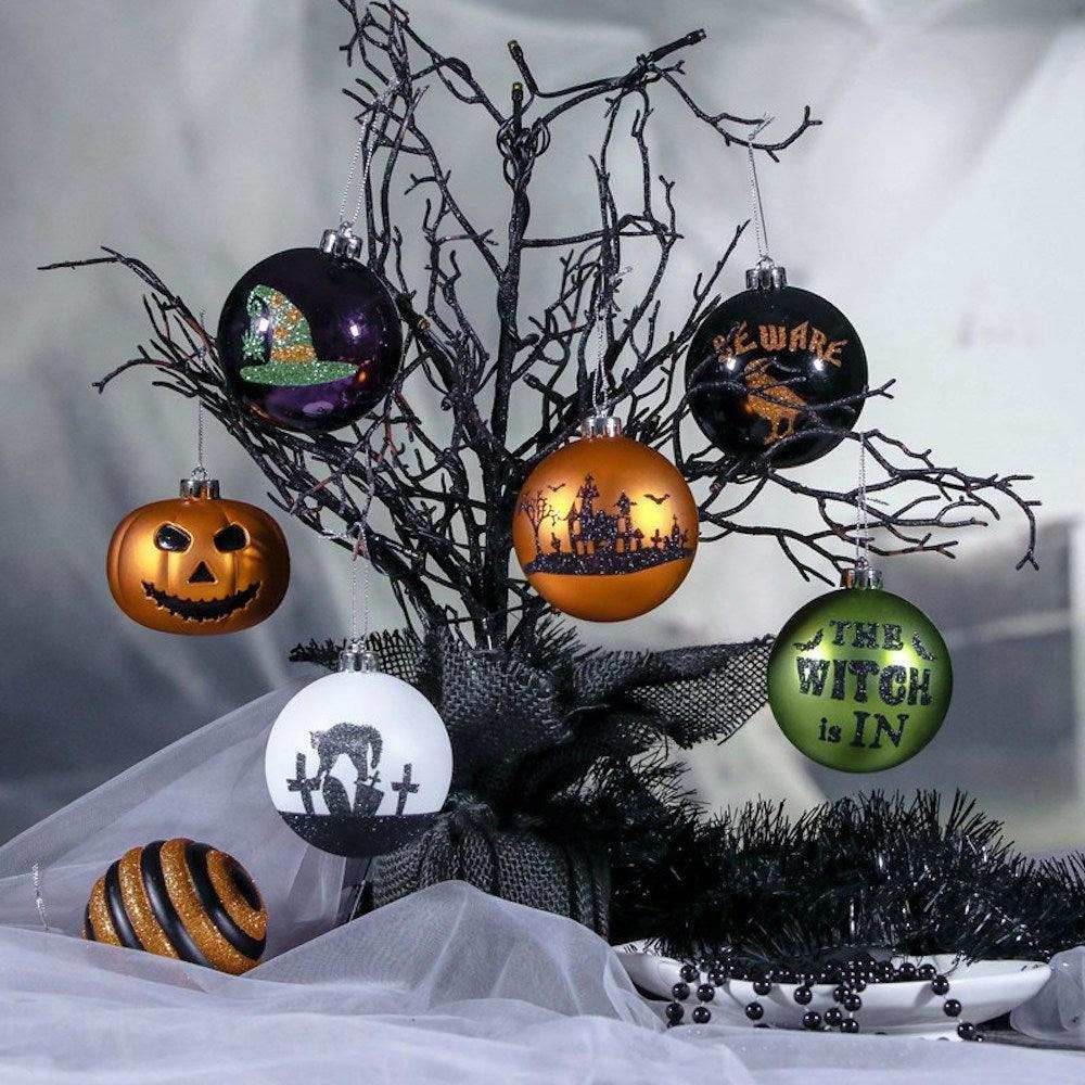 Halloween Ornament Round Ball 16 Piece Set - 