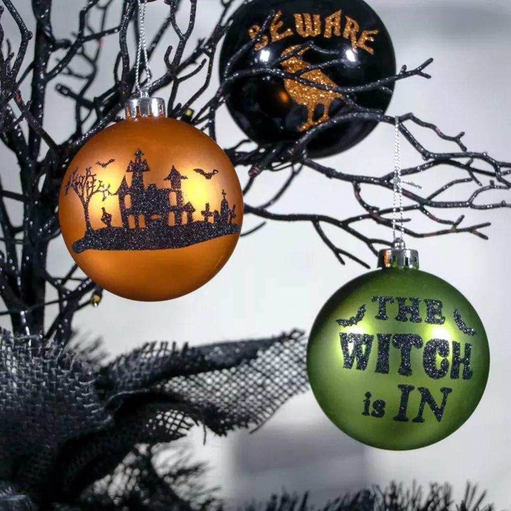 Halloween Ornament Round Ball 16 Piece Set - 