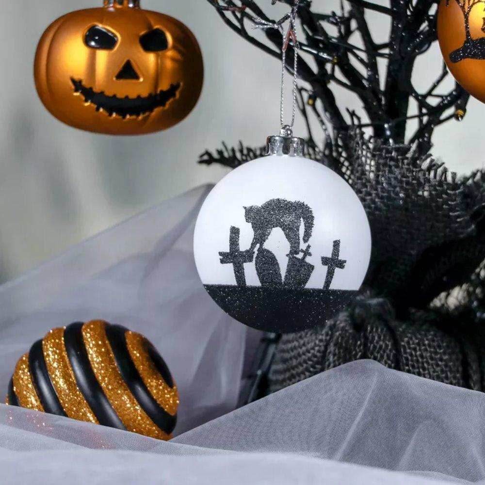 Halloween Ornament Round Ball 16 Piece Set - 