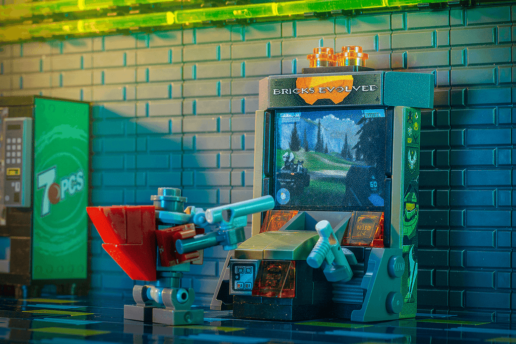 Custom Bricks Evolved Shooter Arcade Game made using LEGO parts - 
