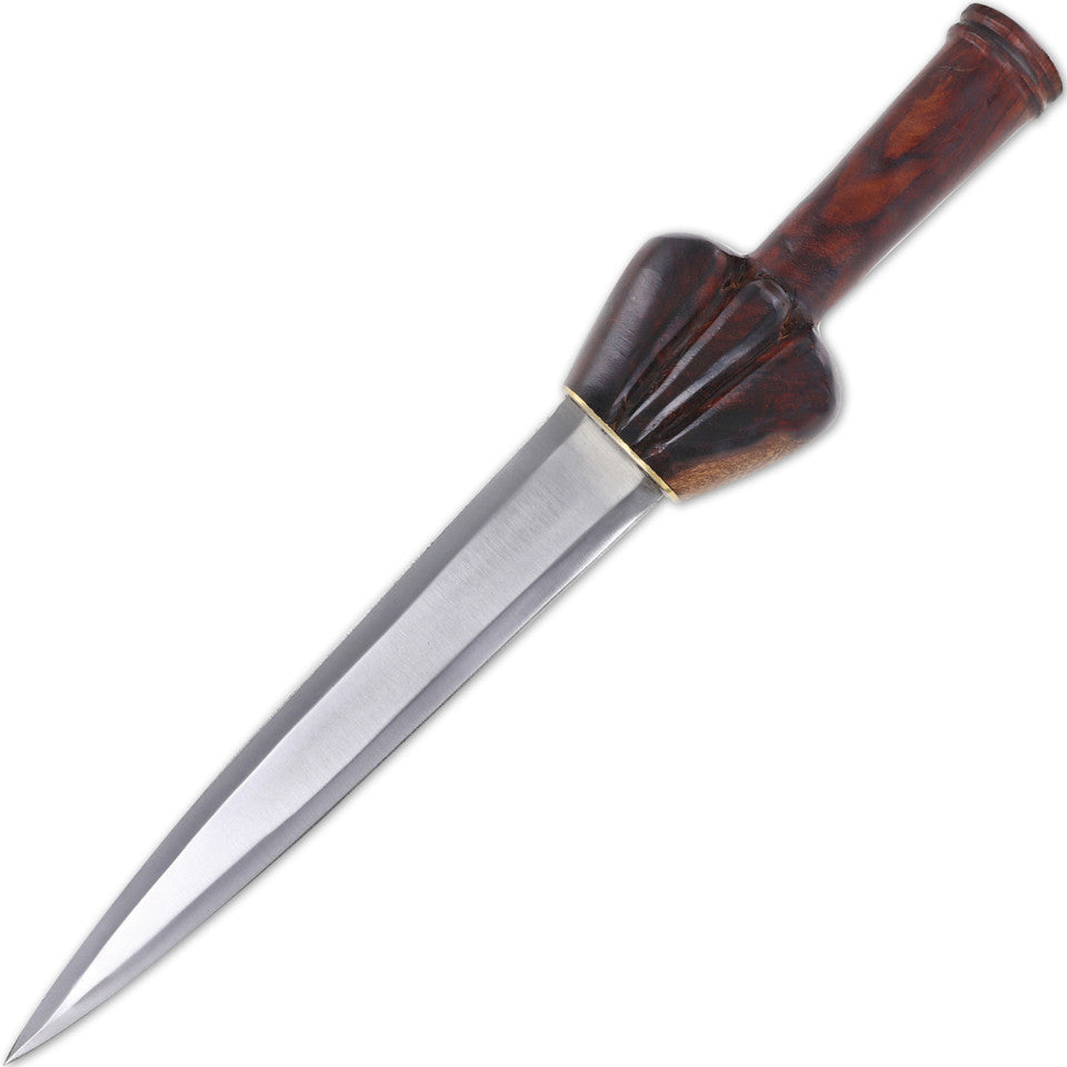 Hand Forged Medieval Style Bullock Dagger with Leather Sheath-3