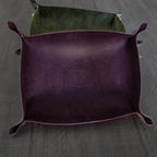 Hand Made Italian Purple Pueblo Leather DND Dice Tray - 