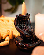 Hand & Lotus Backflow Incense Burner - 