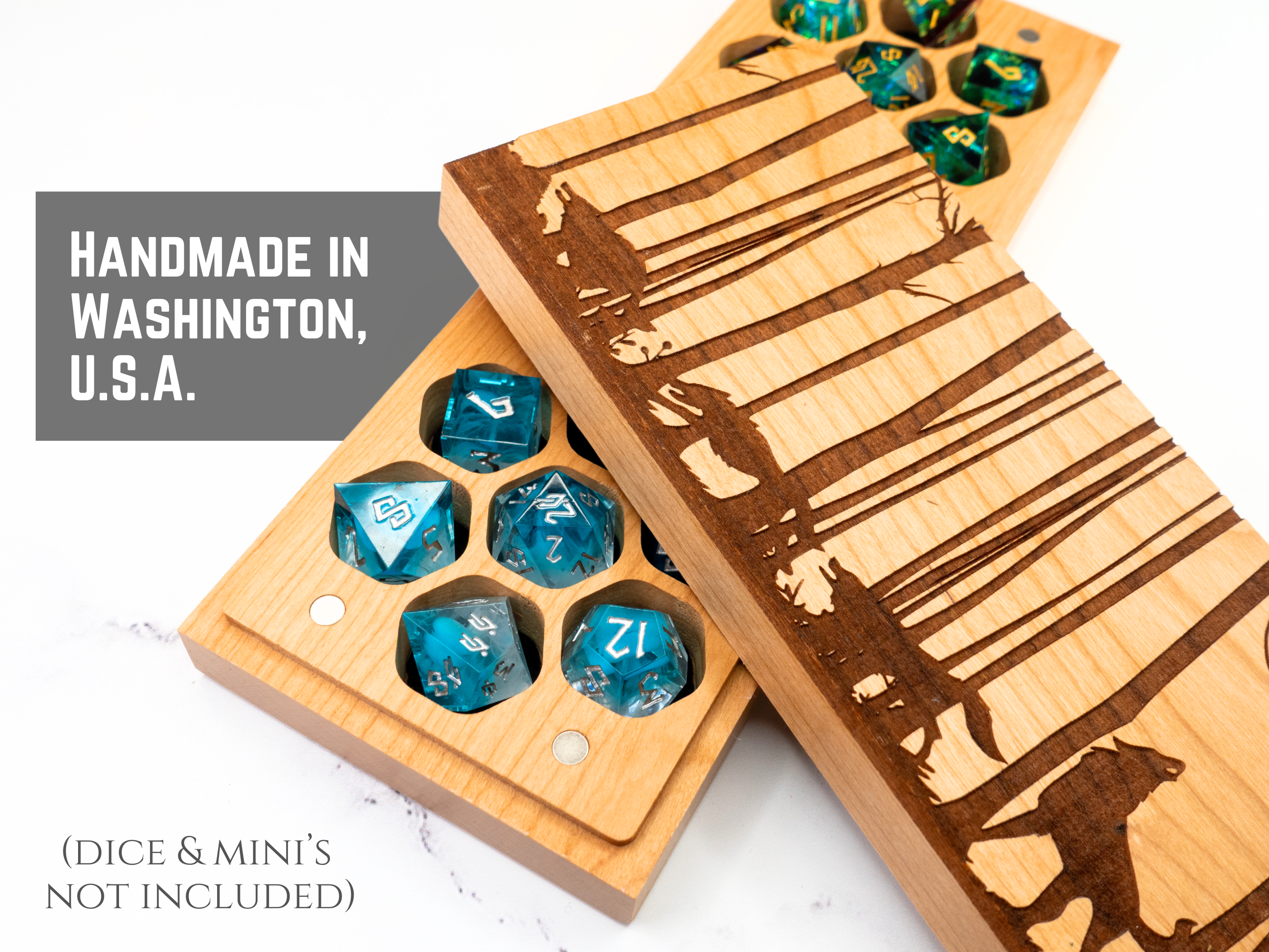 Wolf Pack | Engraved Dual Hex Dice Vault