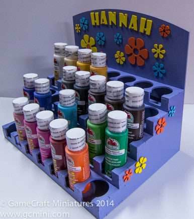 Paint Rack - 36mm Polly Scale / Tamiya 10ml and Larger Craft Paints - 