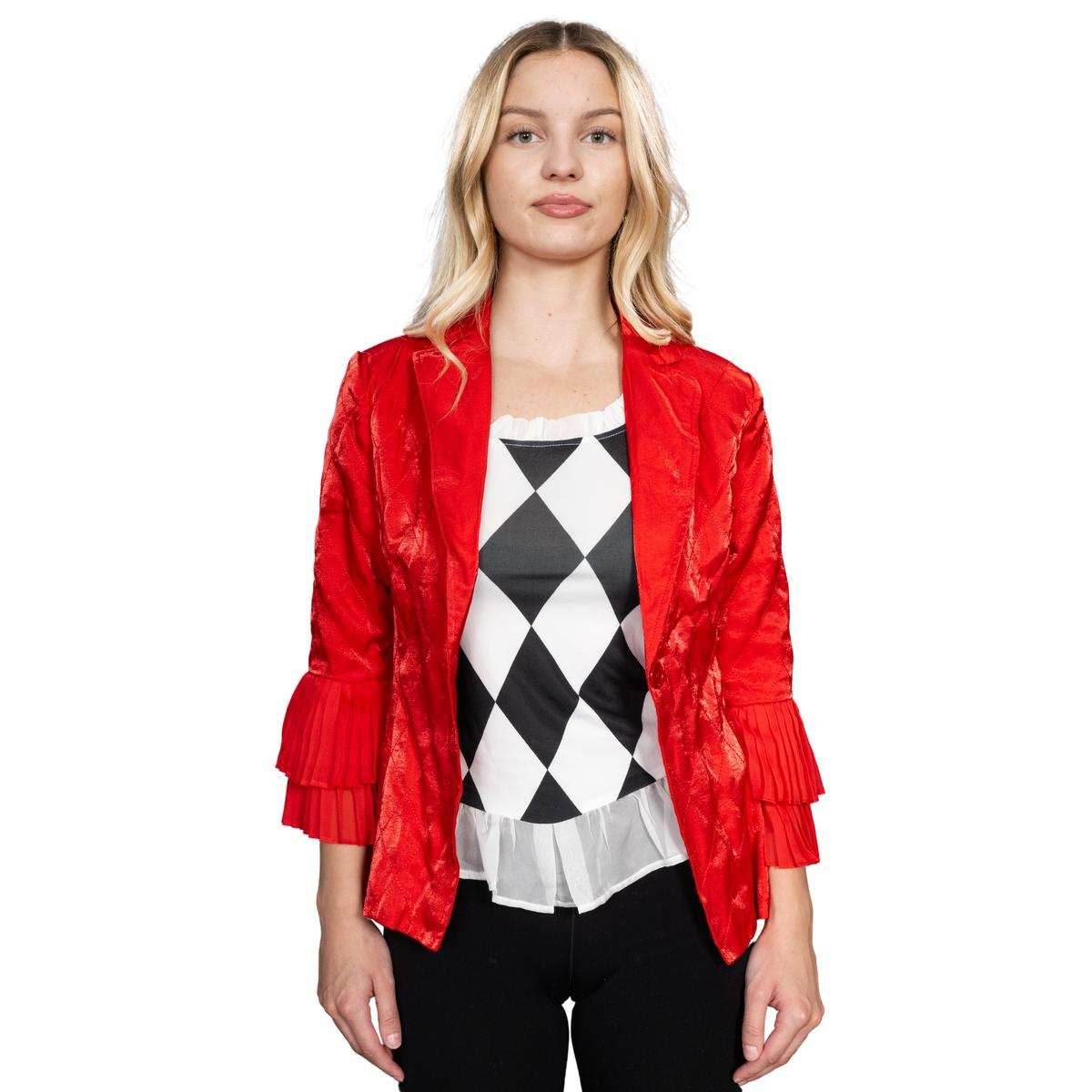 Harley Girl Super Villain Halloween Cosplay Jacket & Shirt Costume Set - S