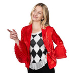 Harley Girl Super Villain Halloween Cosplay Jacket & Shirt Costume Set - S