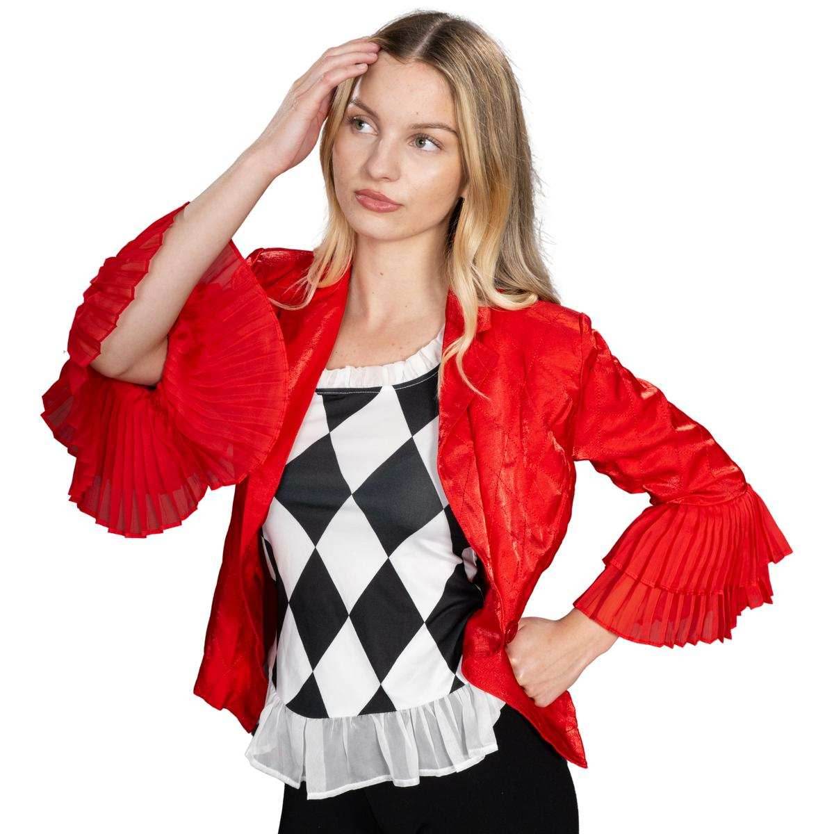 Harley Girl Super Villain Halloween Cosplay Jacket & Shirt Costume Set - S