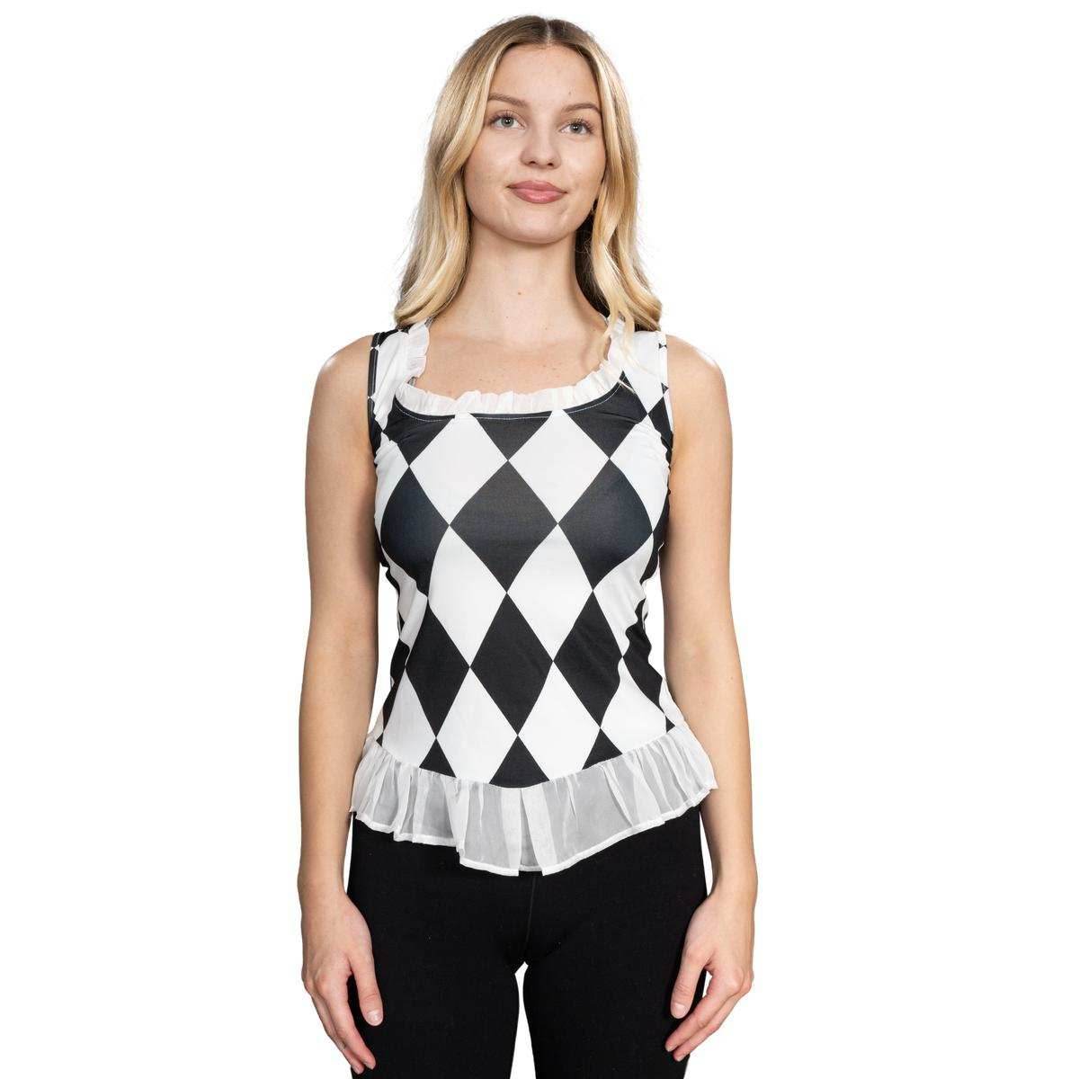 Harley Girl Super Villain Halloween Cosplay Jacket & Shirt Costume Set - S