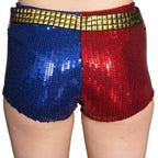 SS Movie Replica Harley Quinn Halloween Cosplay Costume Shorts with Belt - XS