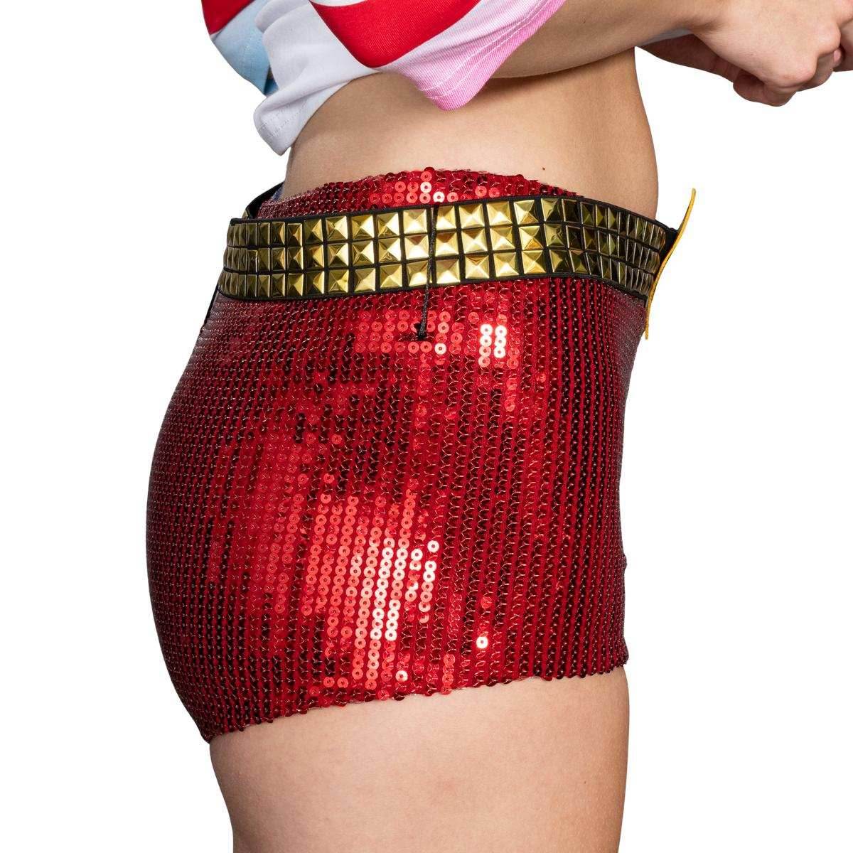 SS Movie Replica Harley Quinn Halloween Cosplay Costume Shorts with Belt - XS