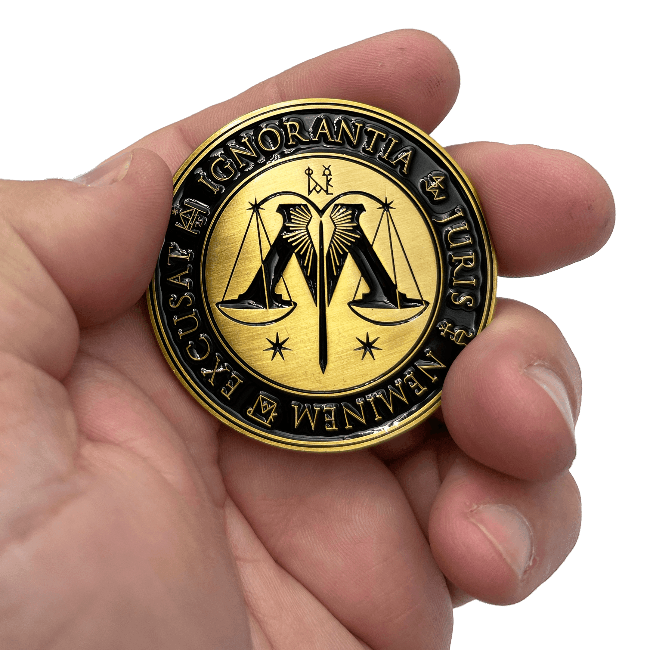 EL8-021 Department of Magical Law Enforcement DMLE Challenge Coin Antique Gold plated - 