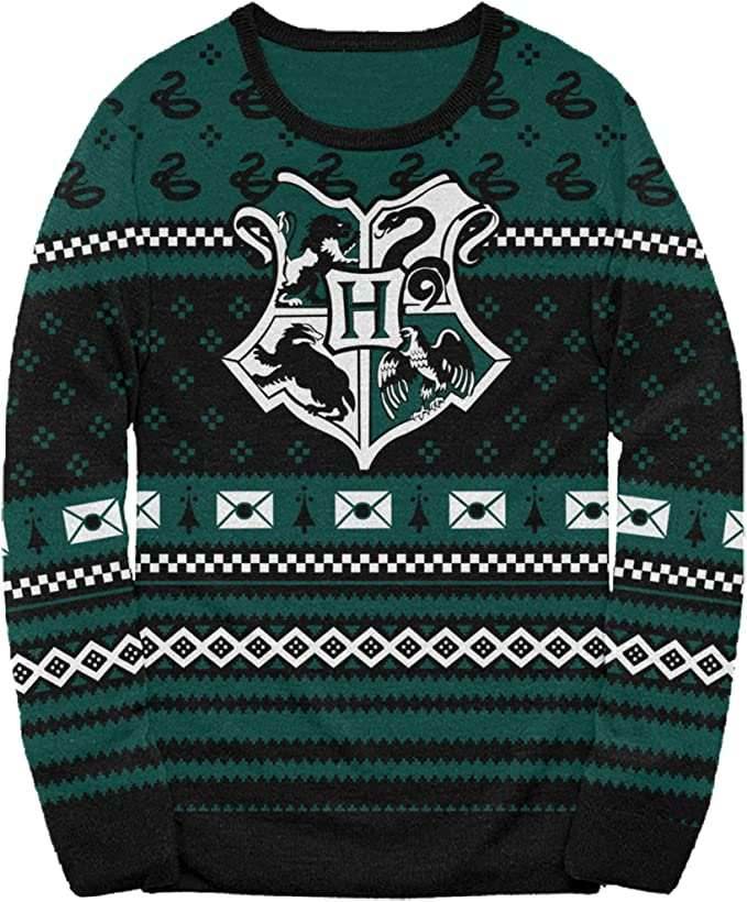 Harry Potter Slytherin Xmas Patterns Ugly Christmas Sweater - S