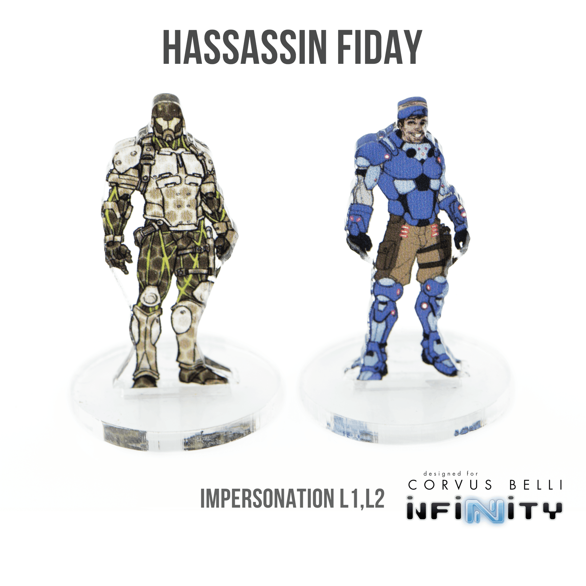 Infinity 3D Markers: Hassassin Fiday (2x 25mm Impersonation) - A