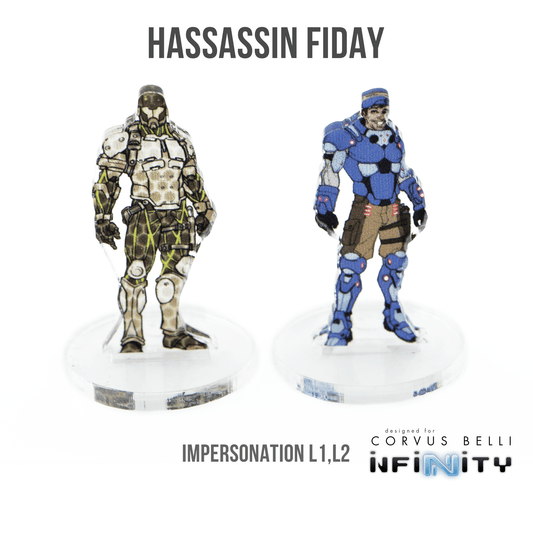 Infinity 3D Markers: Hassassin Fiday (2x 25mm Impersonation) - A