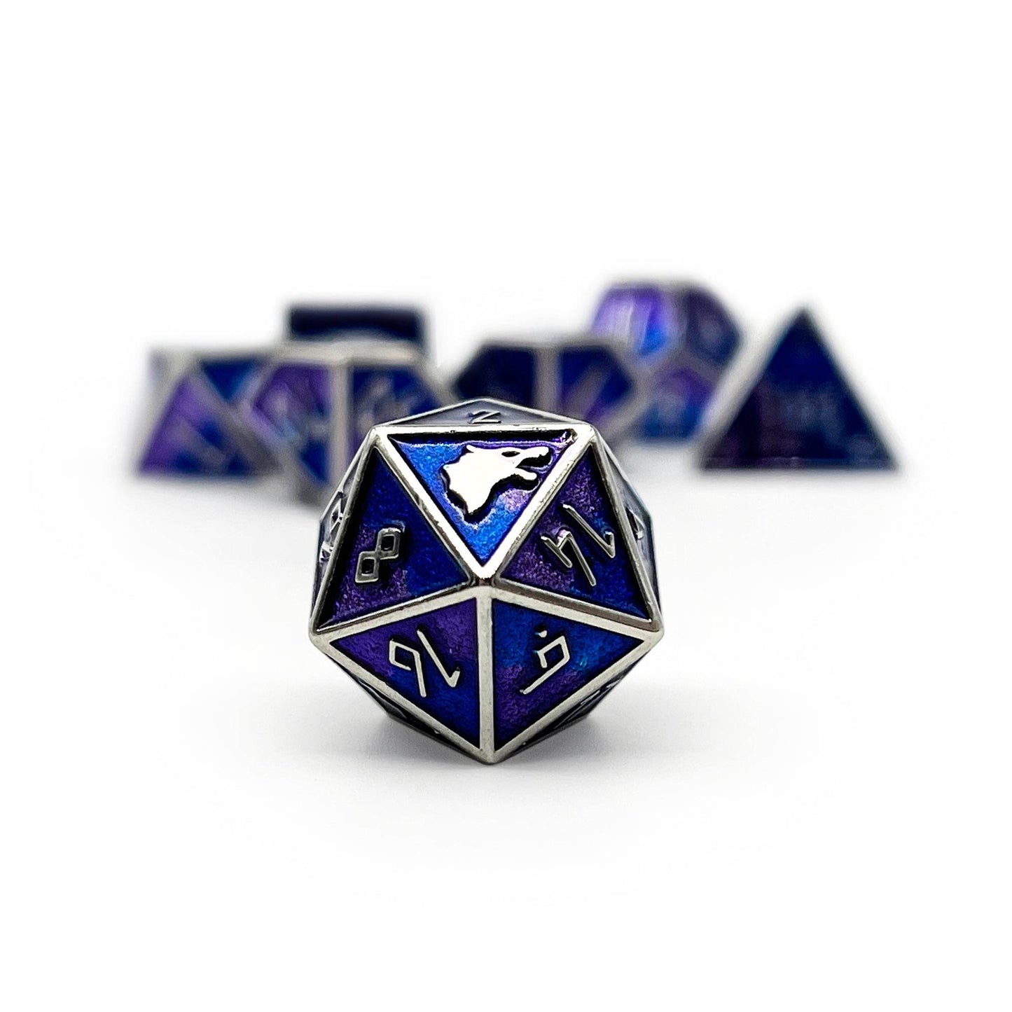 Hati - Norse Themed Metal Dice Set - 