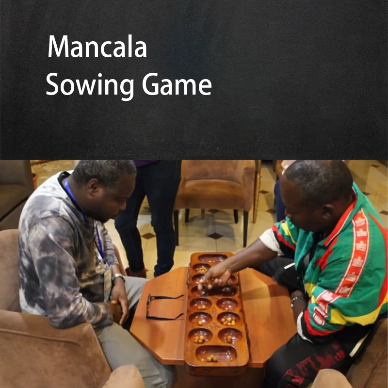 Mancala-ajedrez con gemas africanas, rompecabezas de estrategia clásico, juego de fiesta, tablero de ajedrez plegable, juguetes educativos de pensamiento lógico para niños