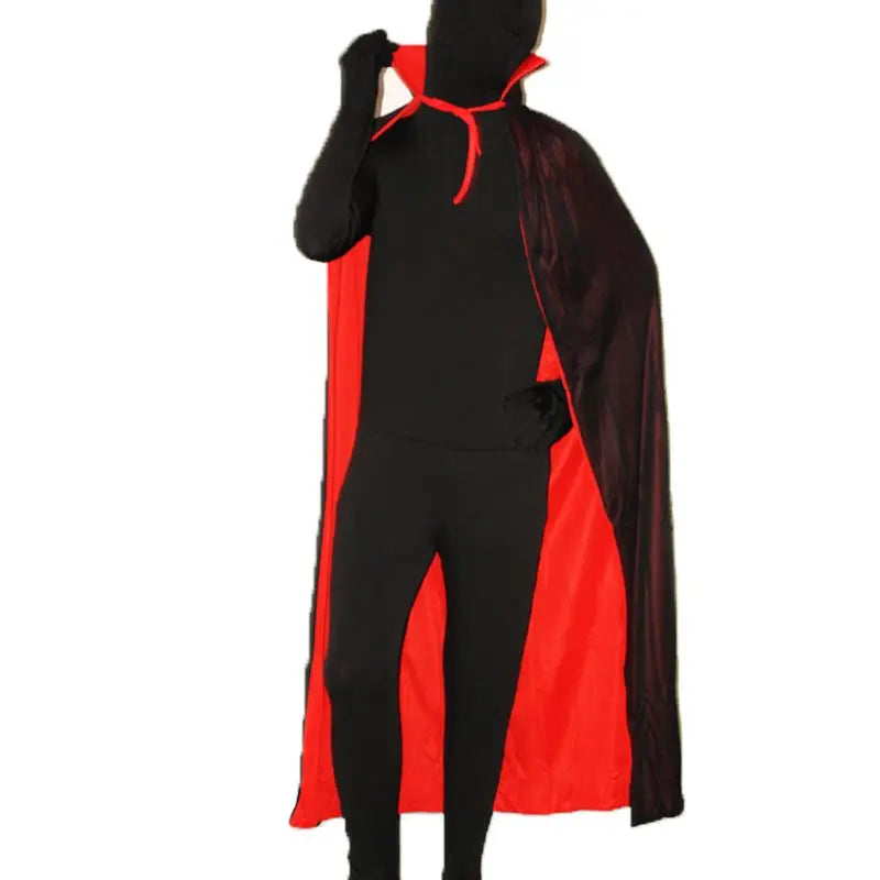 Vampire Cloak Cape Stand-up Collar Cap Red Black Reversible for Halloween Costume Themed Party Cosplay Men Women party supply