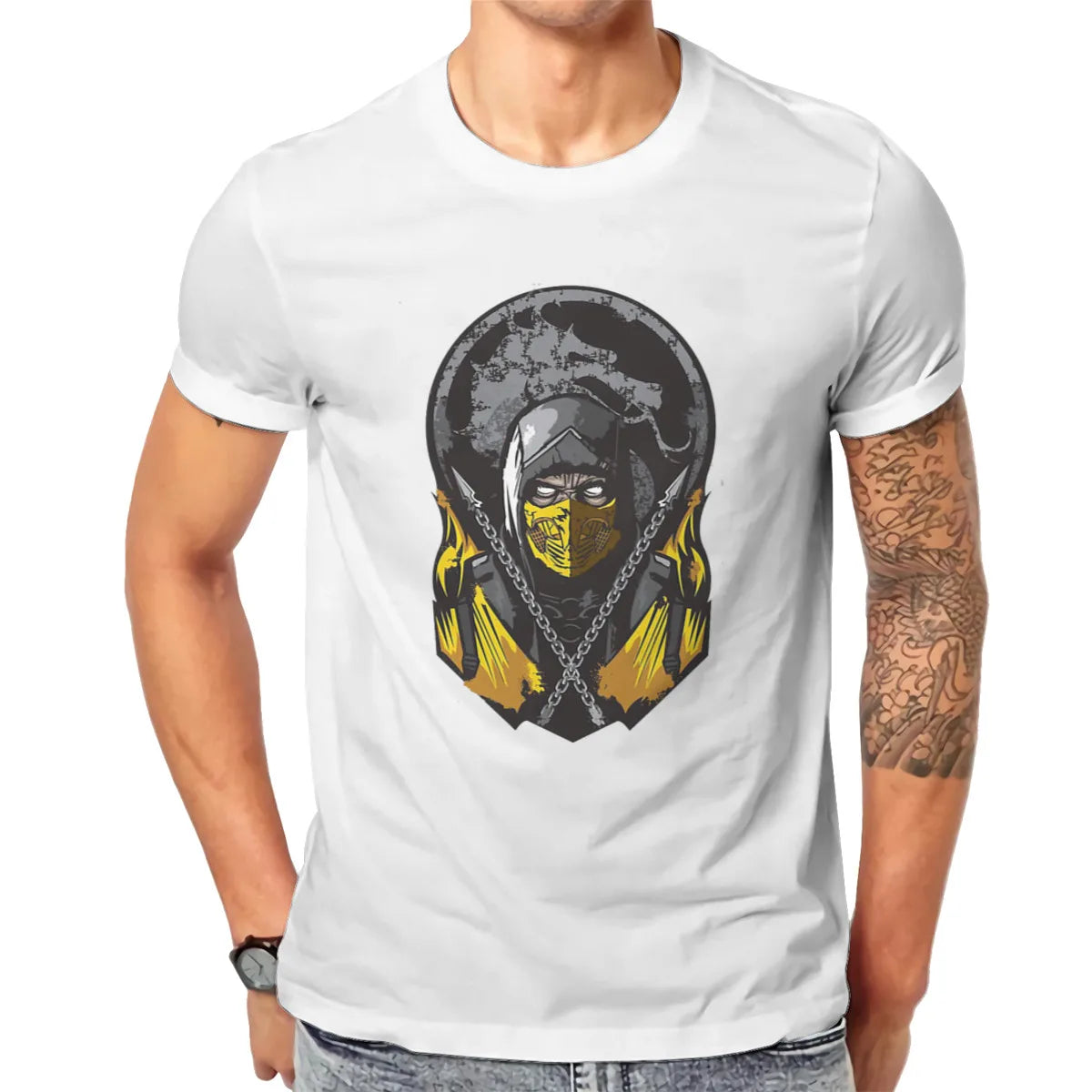 Mortal Kombat Video Game SCORPION T Shirt Classic