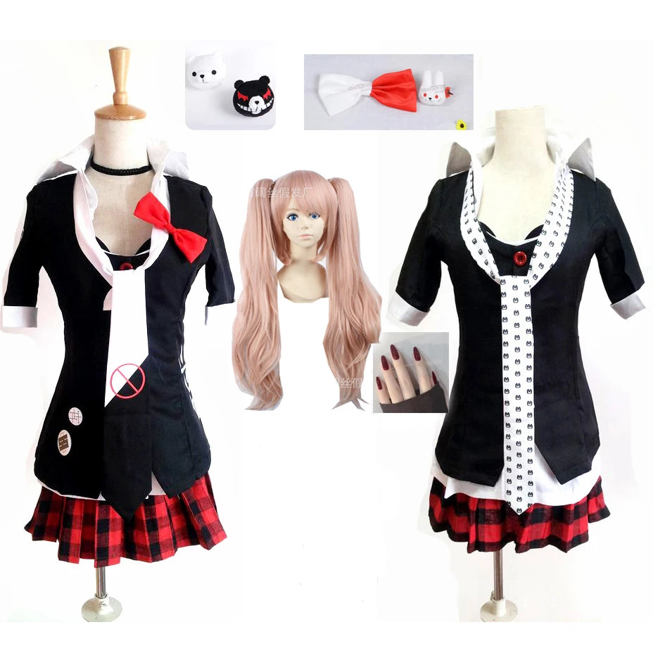 Danganronpa Cosplay Anime Junko Enoshima emboitement Inushio Kimuchi Dangan Ronpa déclencheur Happy Havoc Cosplay Costume