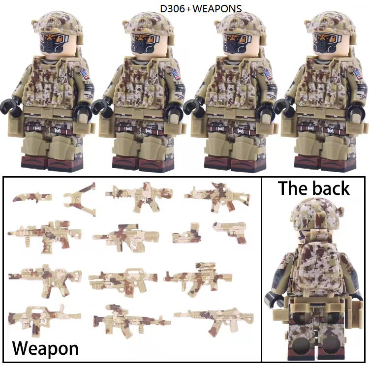 Marine Recon Desert Fire Team - Elite 4-Man Tactical Team - Mil-Blox