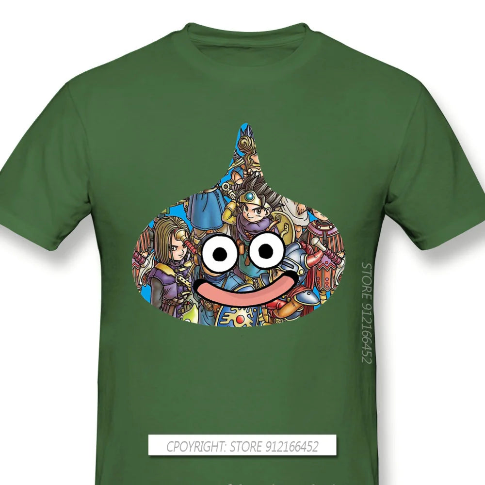 Slime Hero T-Shirts hommes de haute qualité 100% coton à manches courtes d'été Dragon Quest drôle Anime Manga en vrac