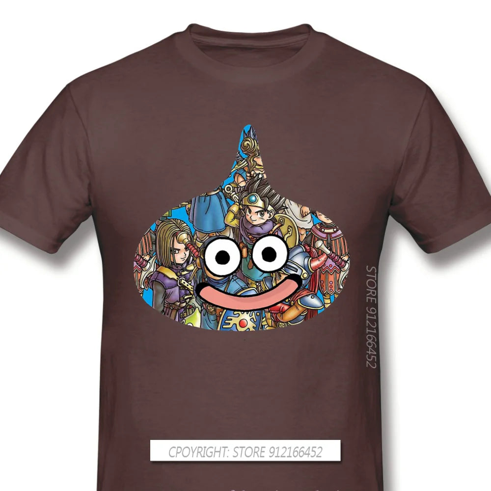 Slime Hero T-Shirts hommes de haute qualité 100% coton à manches courtes d'été Dragon Quest drôle Anime Manga en vrac