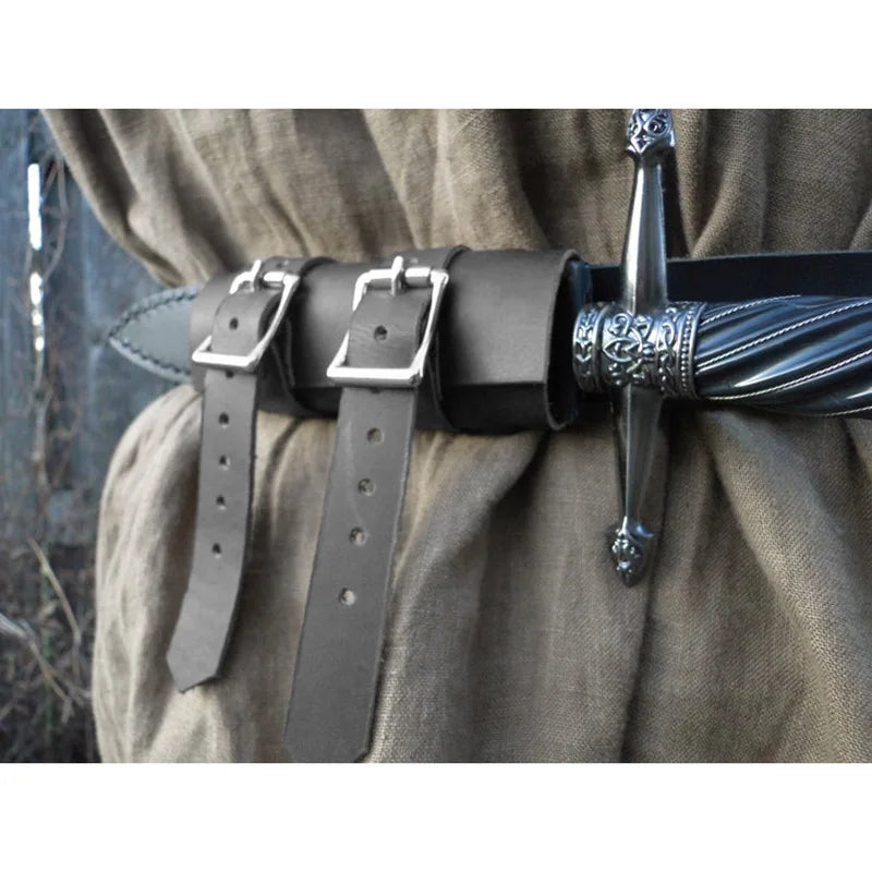 Dark Elf Assassin Rogue Belt-funda para daga, soporte para cubierta de cuchillo trasero Medieval, funda para arma oculta, disfraz de Larp para Cosplay