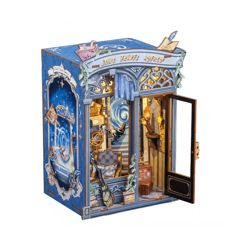 Soul Travel Agency Dollhouse Book Nook Kit - Miniature Wizardi Roombox Kit - 