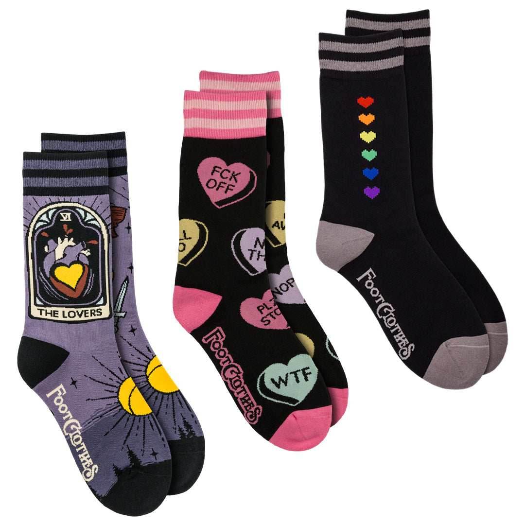 Heart Crew Sock Pack | 3 Designs - 