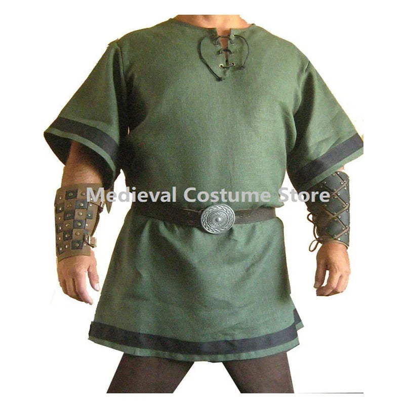 Adult Men Medieval Costume Archer Warrior Hero Cosplay Clothes Outfit Roman Solider Armor Armour Knight Stage Cos Clothing